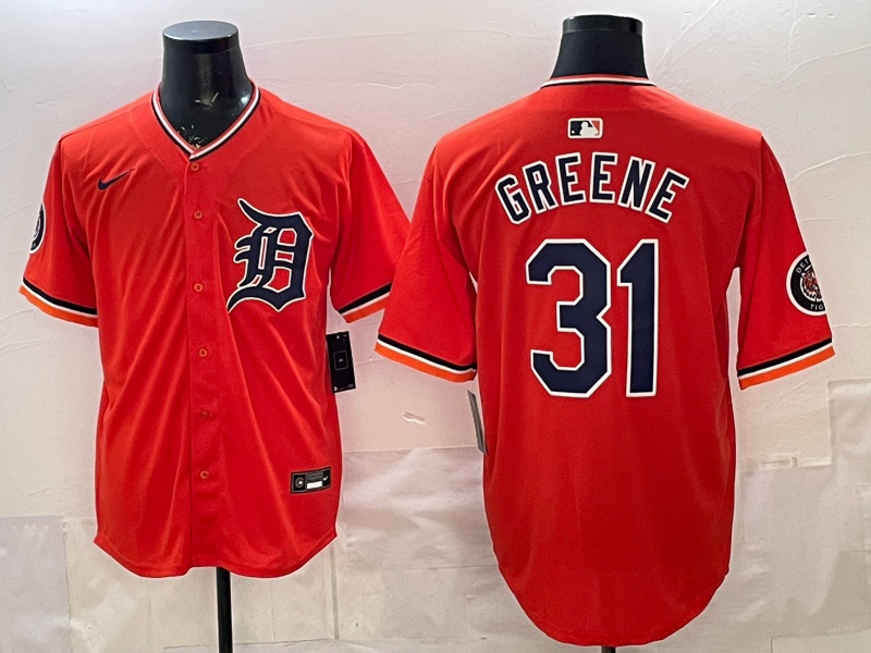 Men Detroit Tigers #31 Greene orange Game Nike MLB Jersey 2026032001->detroit tigers->MLB Jersey